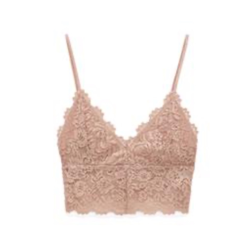 ZARA PINK LACE BRALETTE CROP TOP | MED | REF. 2712/324